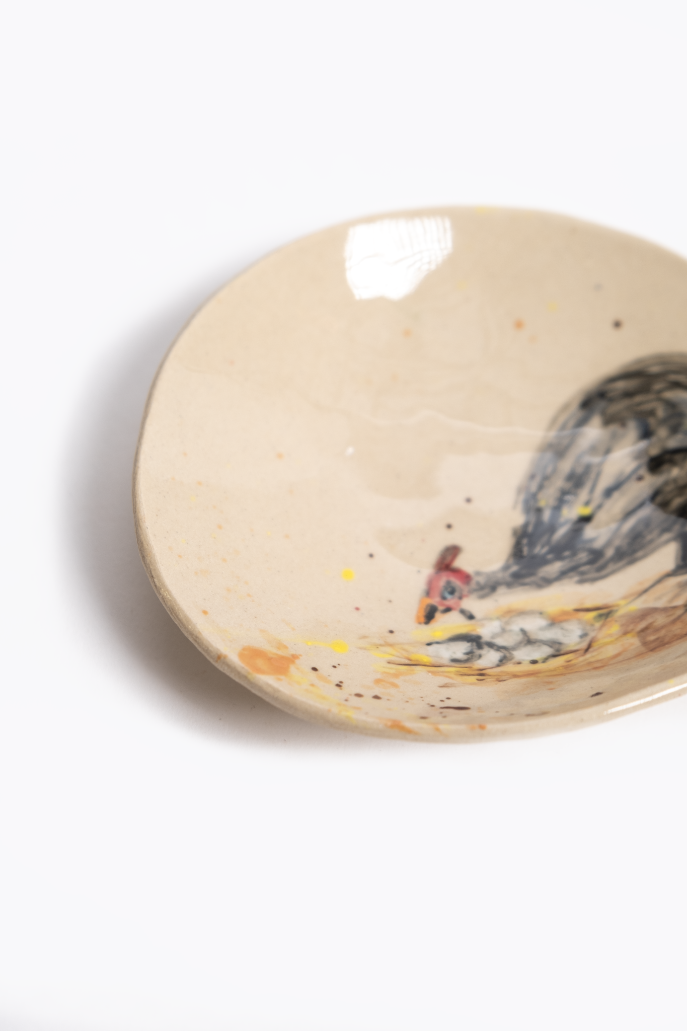 Hand Painted Trinket Plate Large
