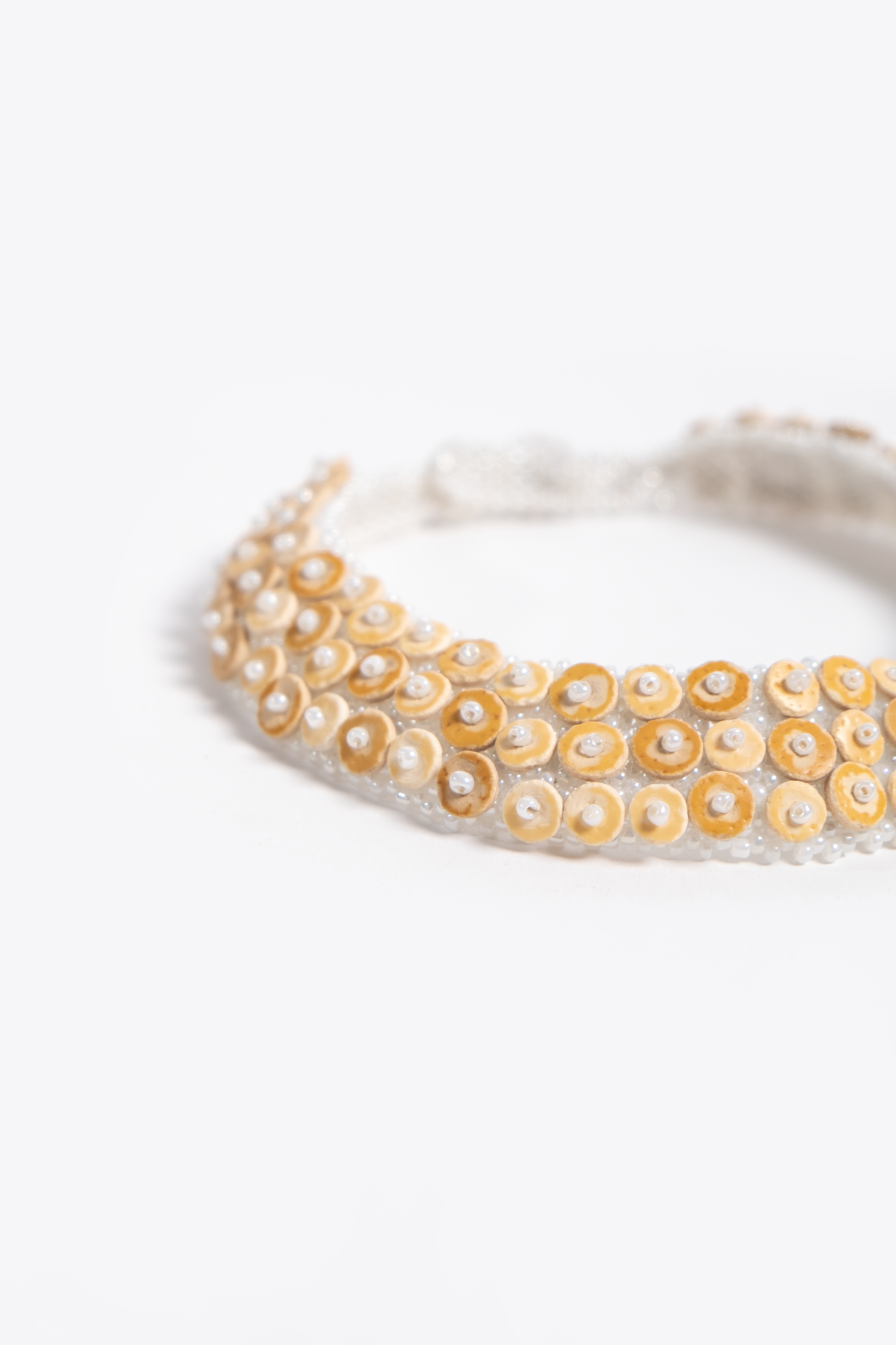 Ostrich Eggshell Honey Necklace