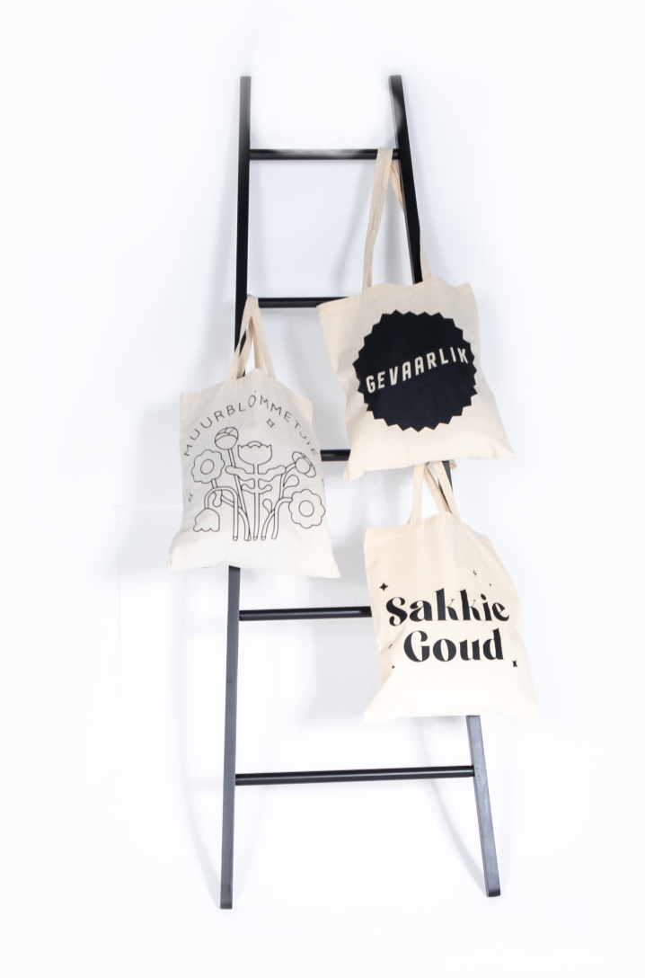 Afrikaans Vinyl Screen-printed Tote Bags