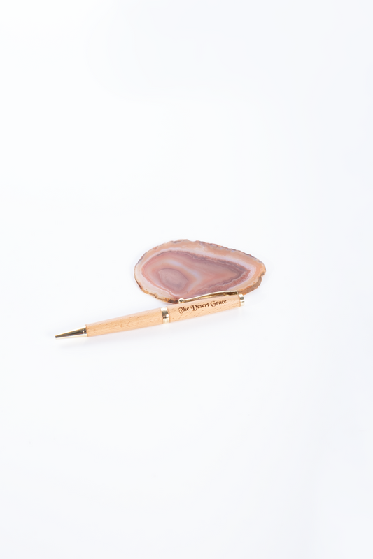 Wooden Desert Grace Engraved Pen