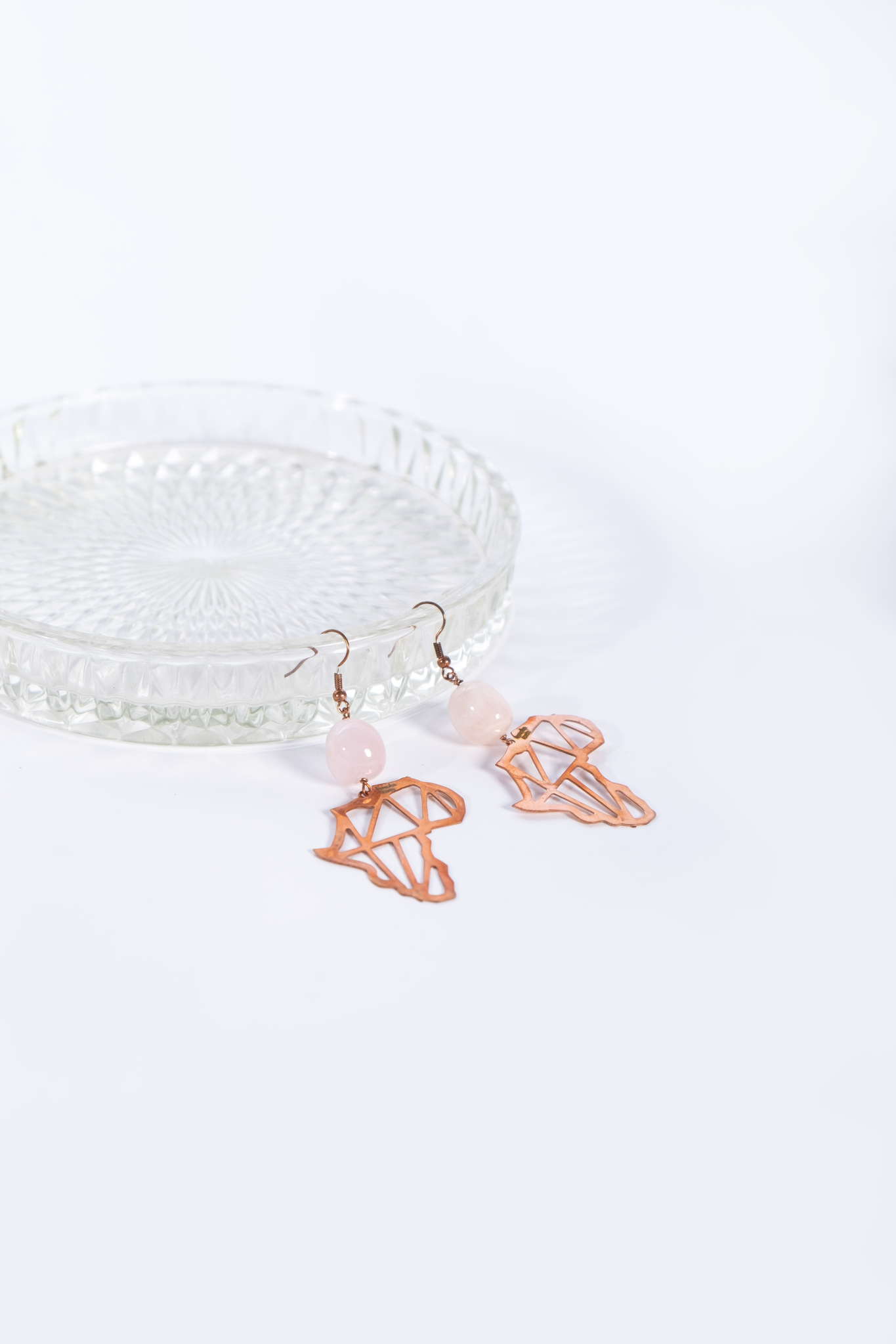 Africa Rose Quartz Earrings