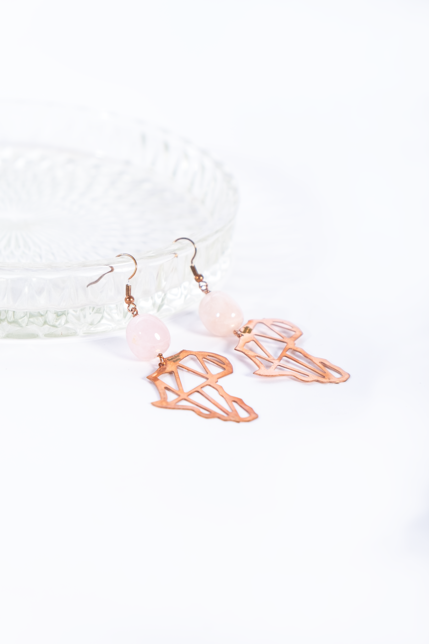 Africa Rose Quartz Earrings