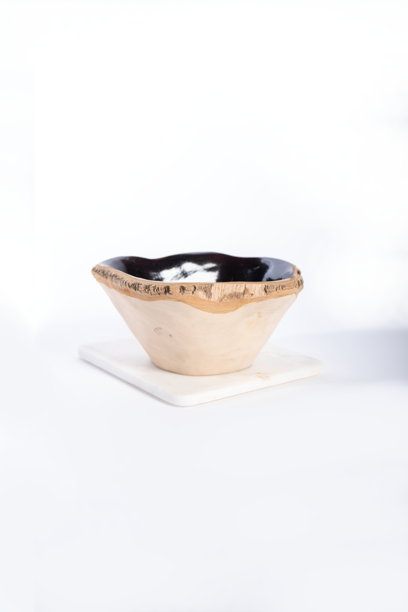 Hand Painted Round Wooden Bowl