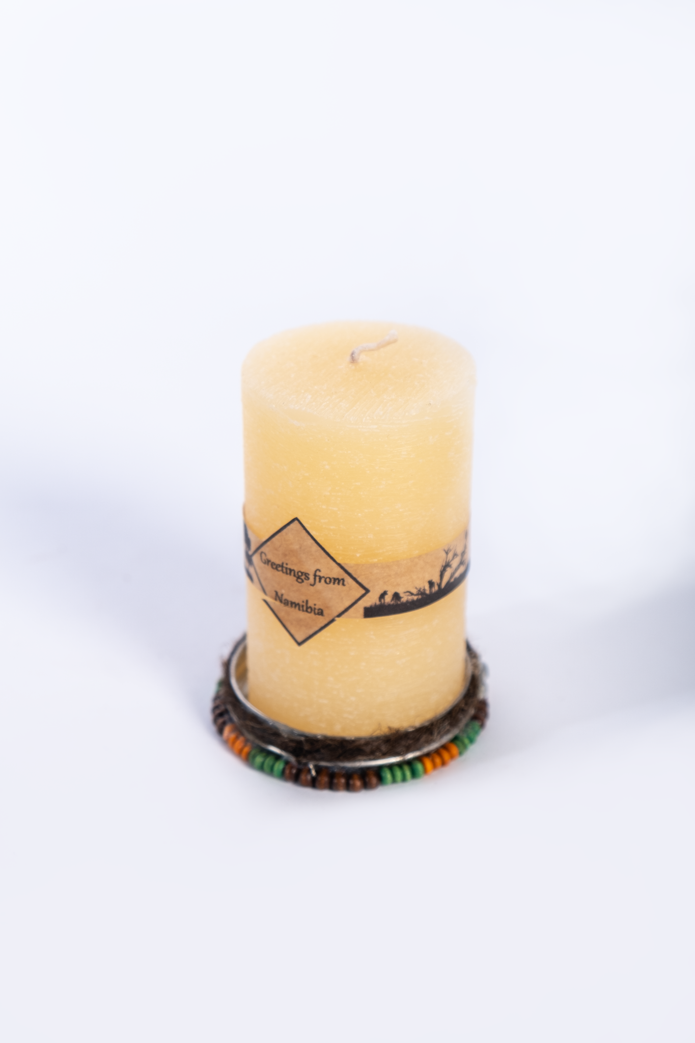 Handmade Candle With African Beads