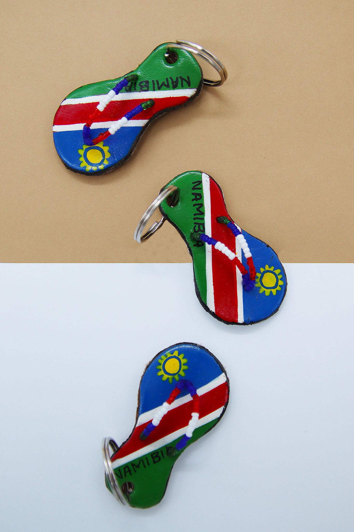 Namibian Flag, Flip Flop Keyrings