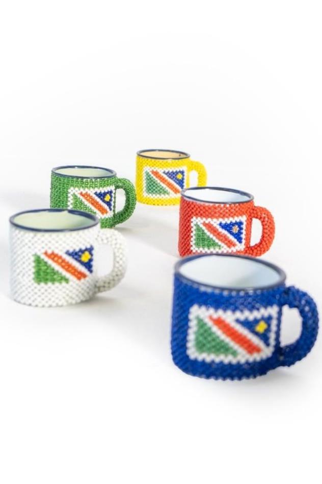 Beaded Namibia Enamel Mug 100ml