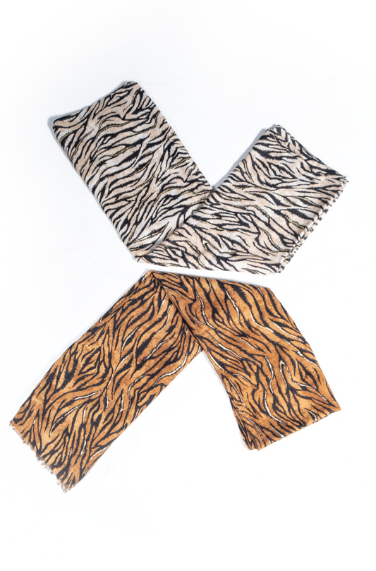Animal print & Gold Scarf