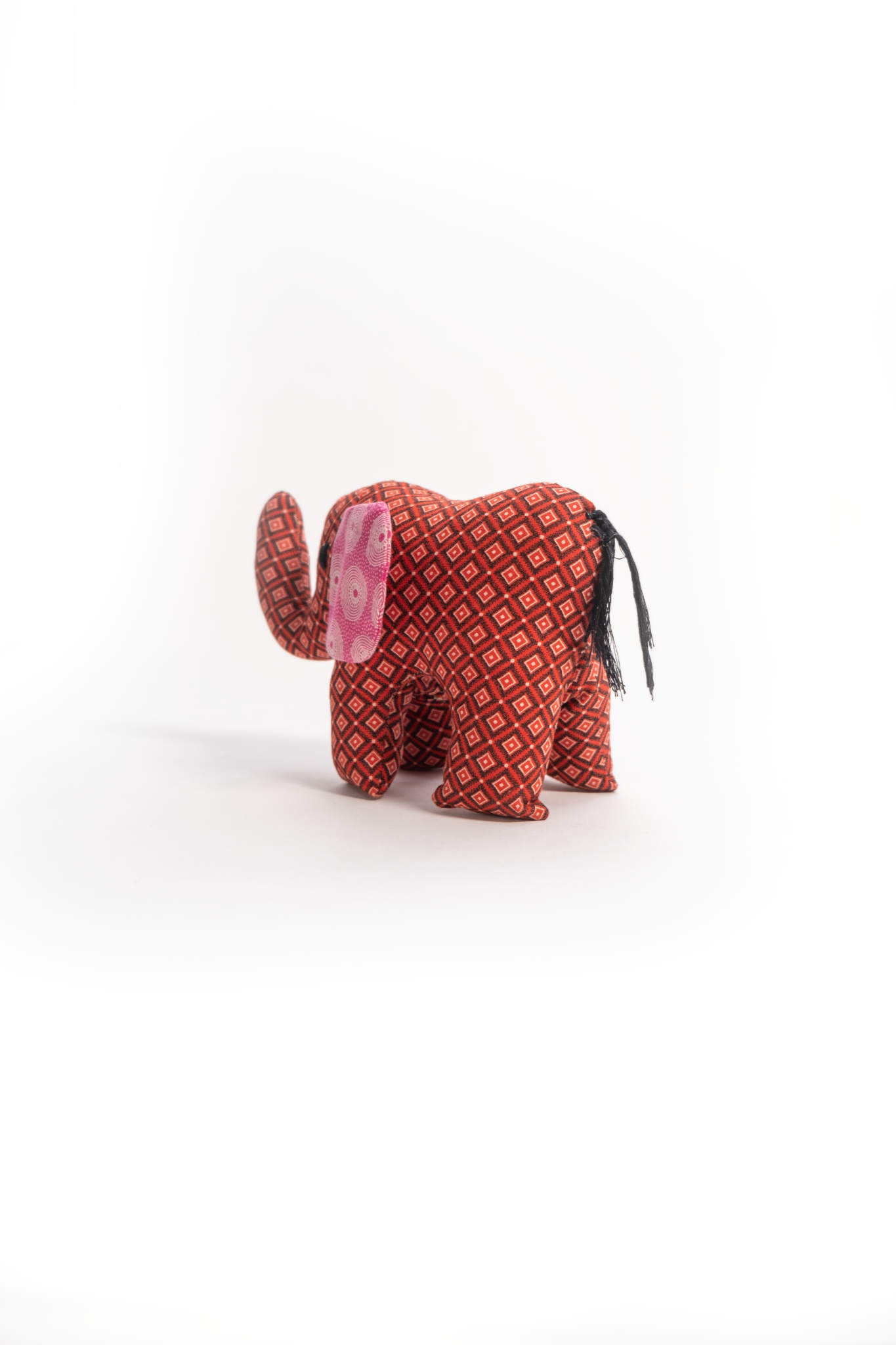 African Cloth Elephant Soft Toy - Small
