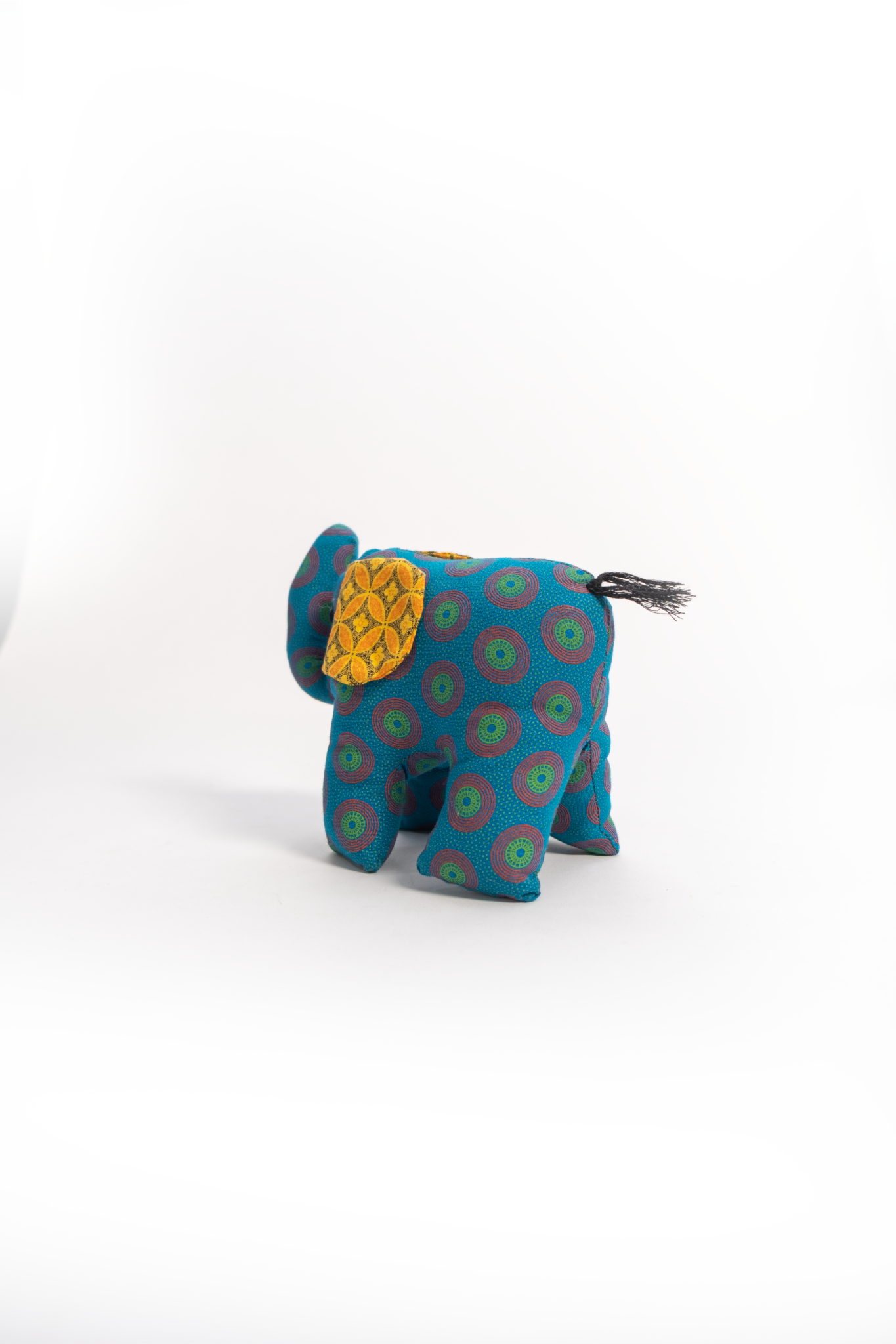 African Cloth Elephant Soft Toy - Small