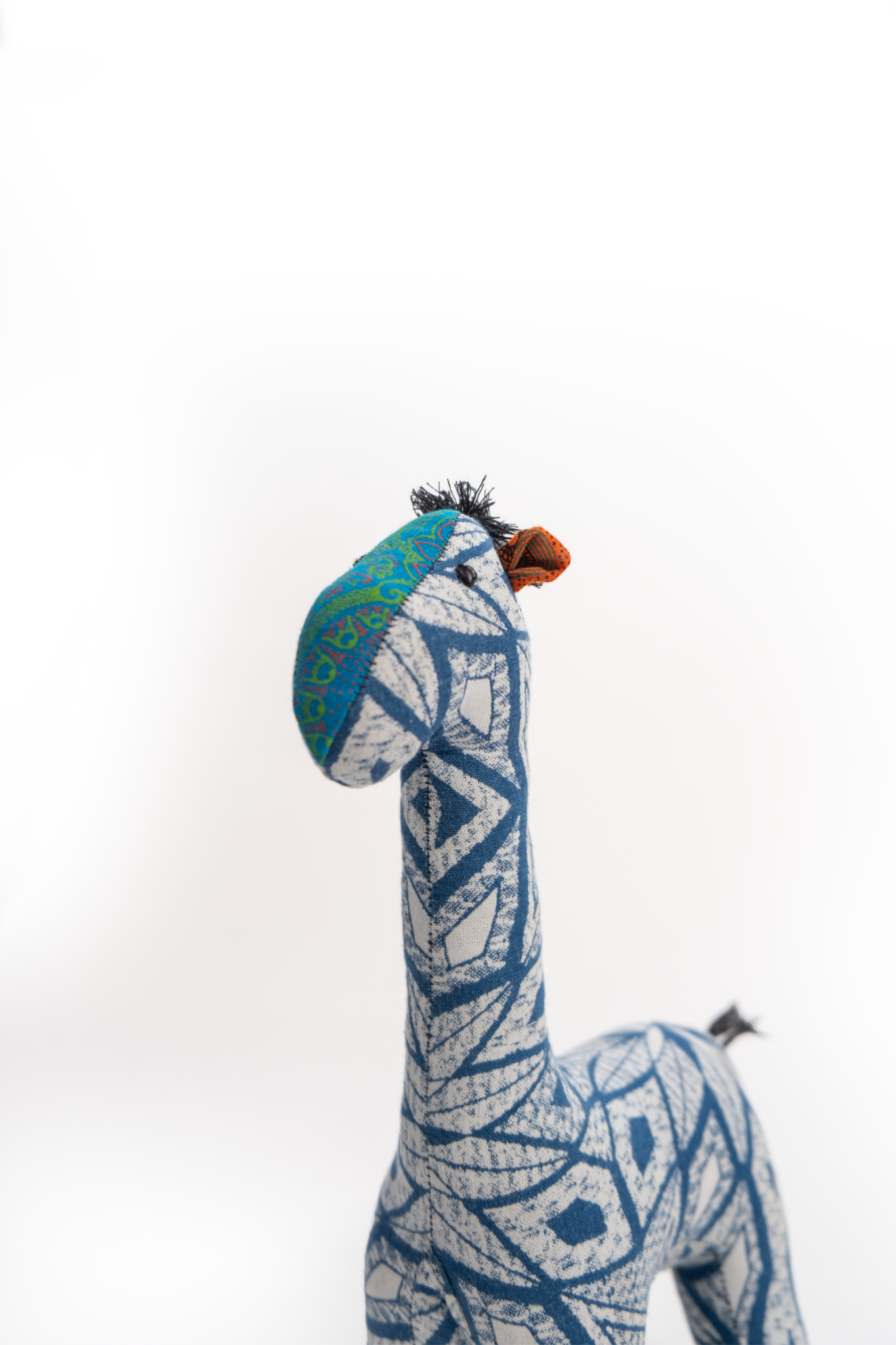 African Cloth Giraffe Soft Toy