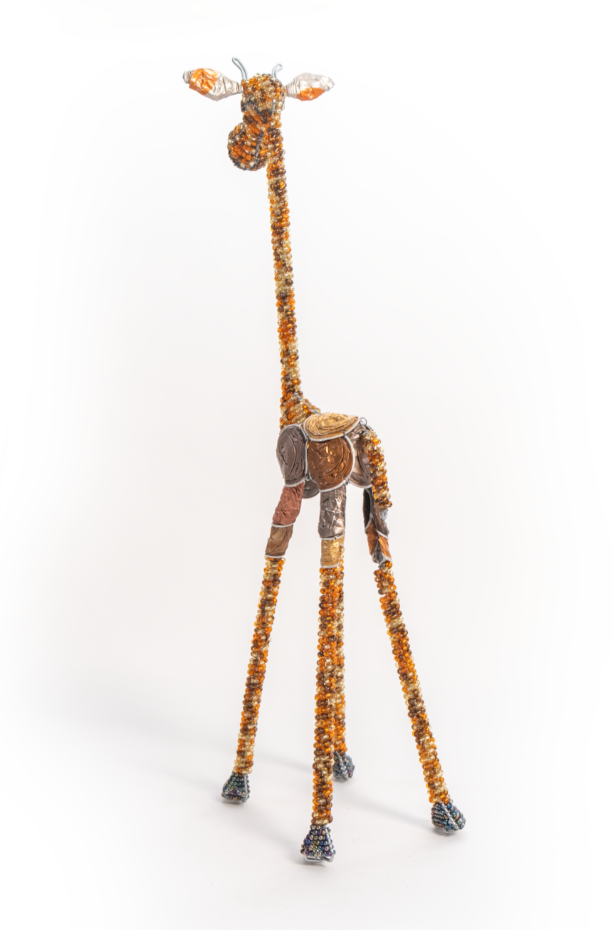 Recycled Capsule Beaded Giraffe