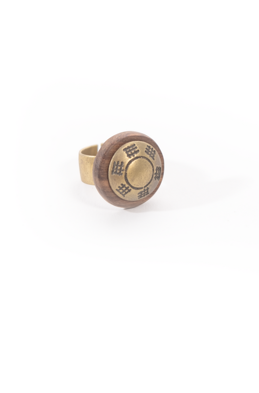 Ring Kiaat wood & Brass - Ekipa Design