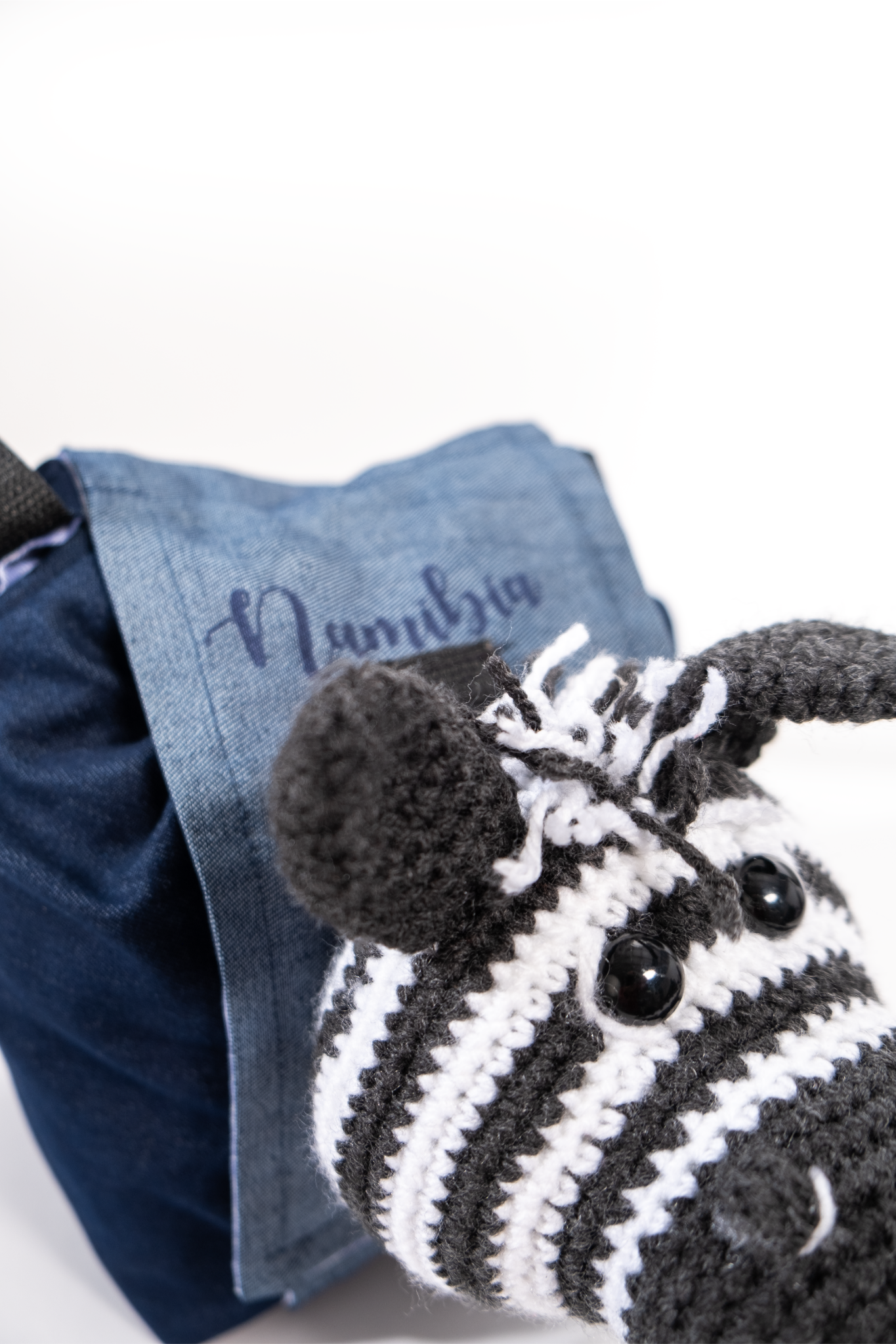 Zebra crochet Backpack