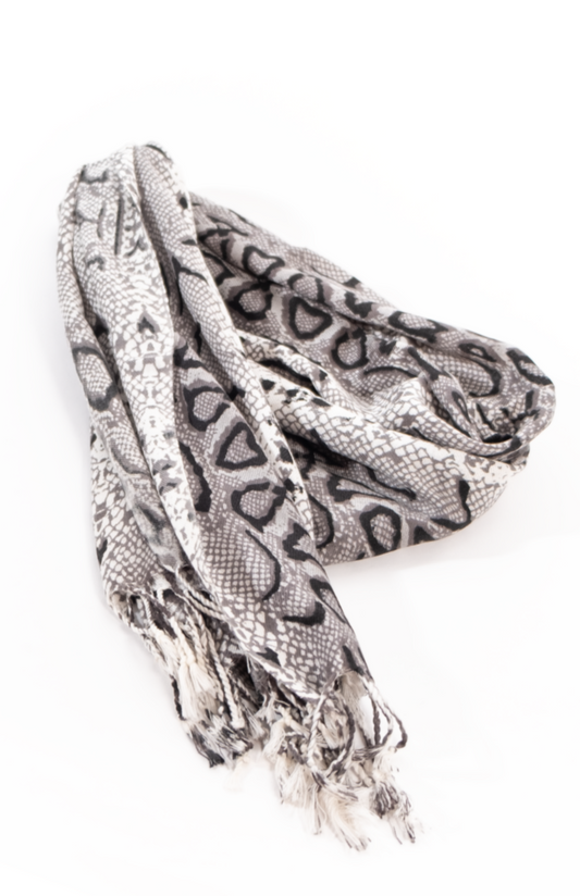 Snake Print Winter Pashmina Scarf