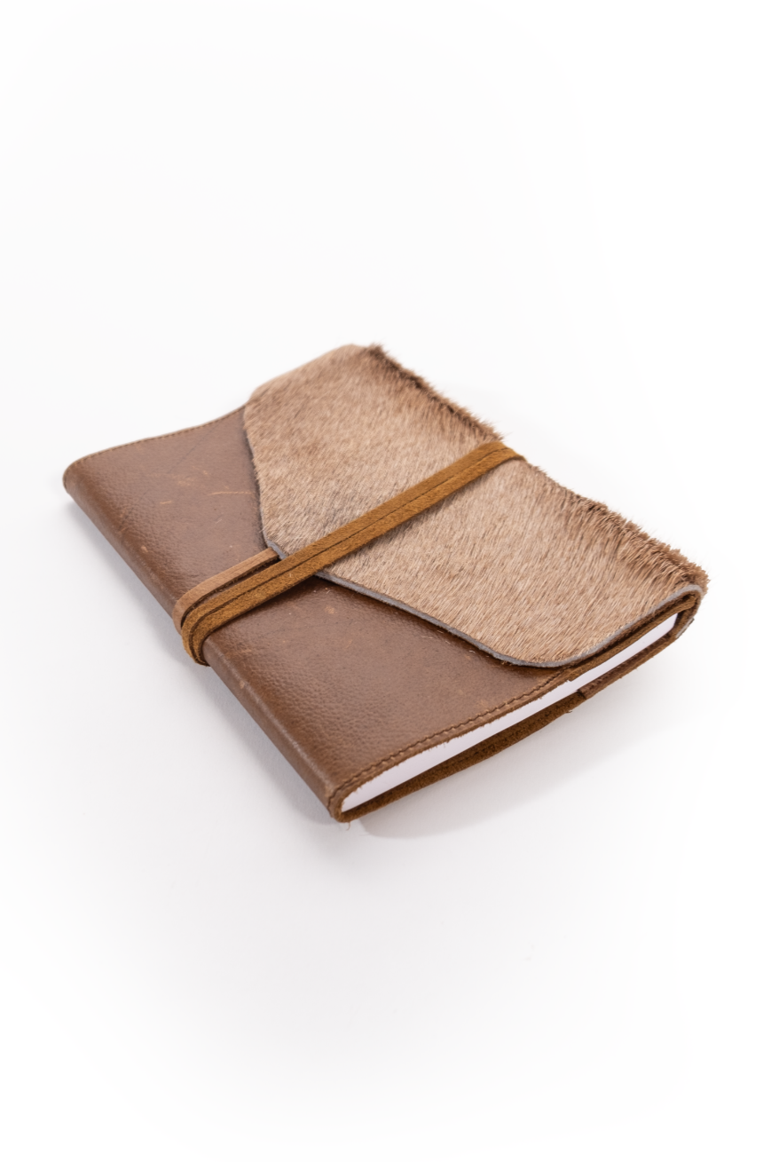 Springbok leather Notebook - Brown
