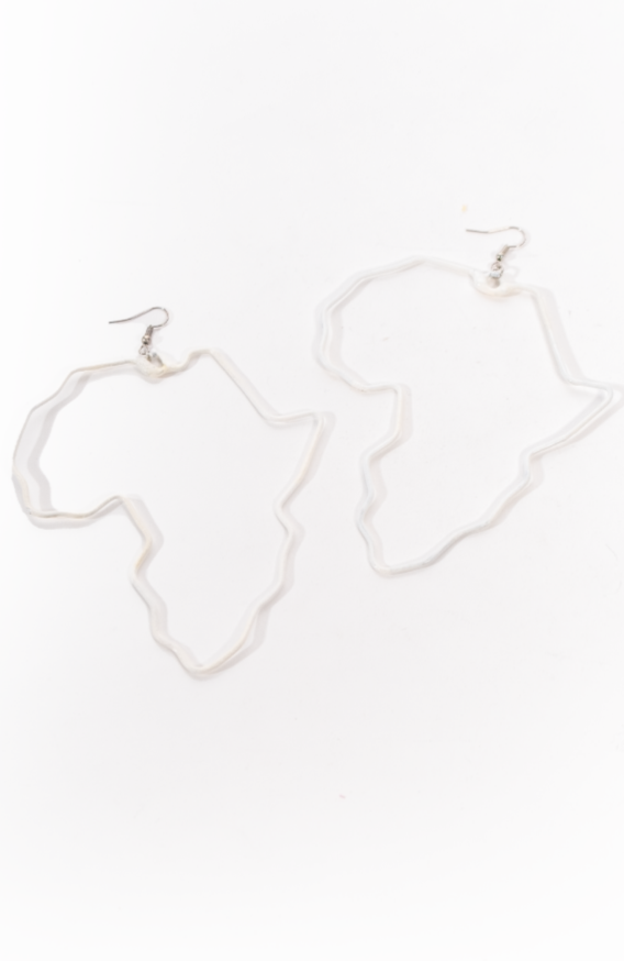 Earrings Africa Continent Large