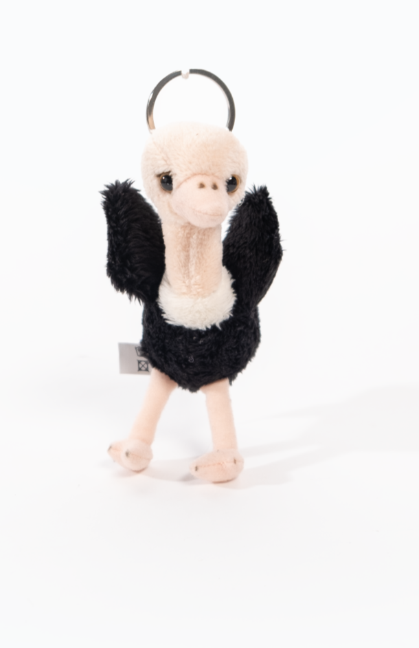 Ostrich Soft Toy Keyring