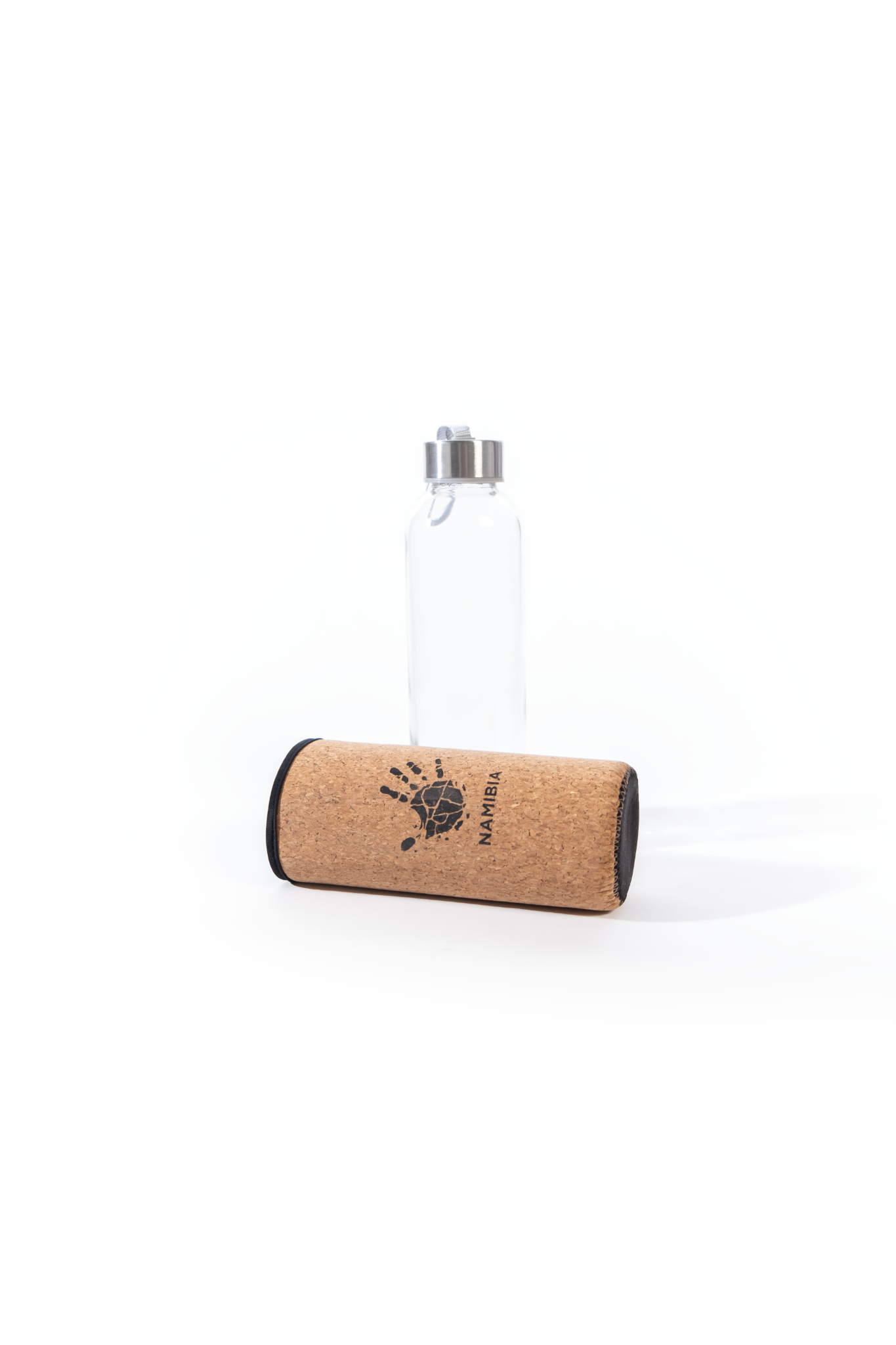 Glass bottle with Sustainable Cork Sleeve