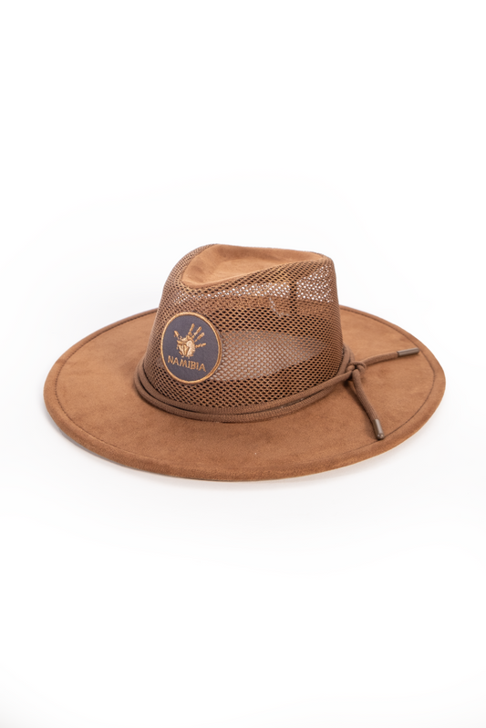 Net top brim Hat - Namibia embroidered