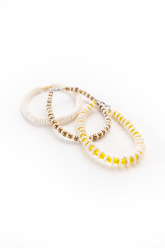 Ostrich eggshell beaded Bracelet