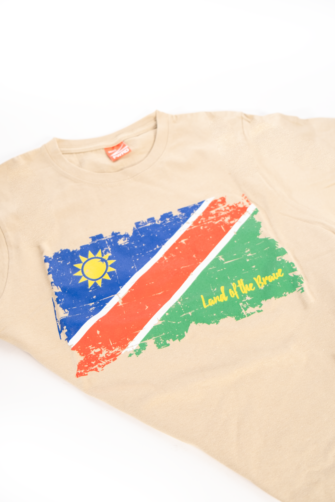 Baumwoll-T-Shirt mit namibischer Flagge