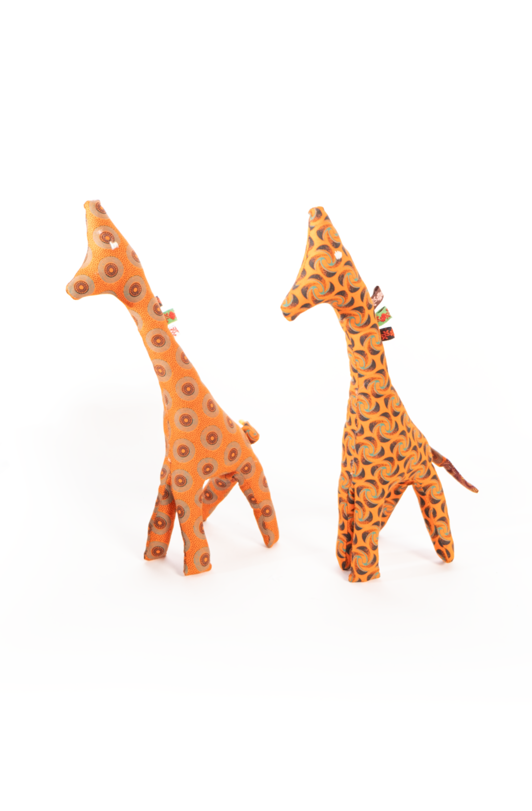 Handmade African Material Giraffe Soft Toy - Medium