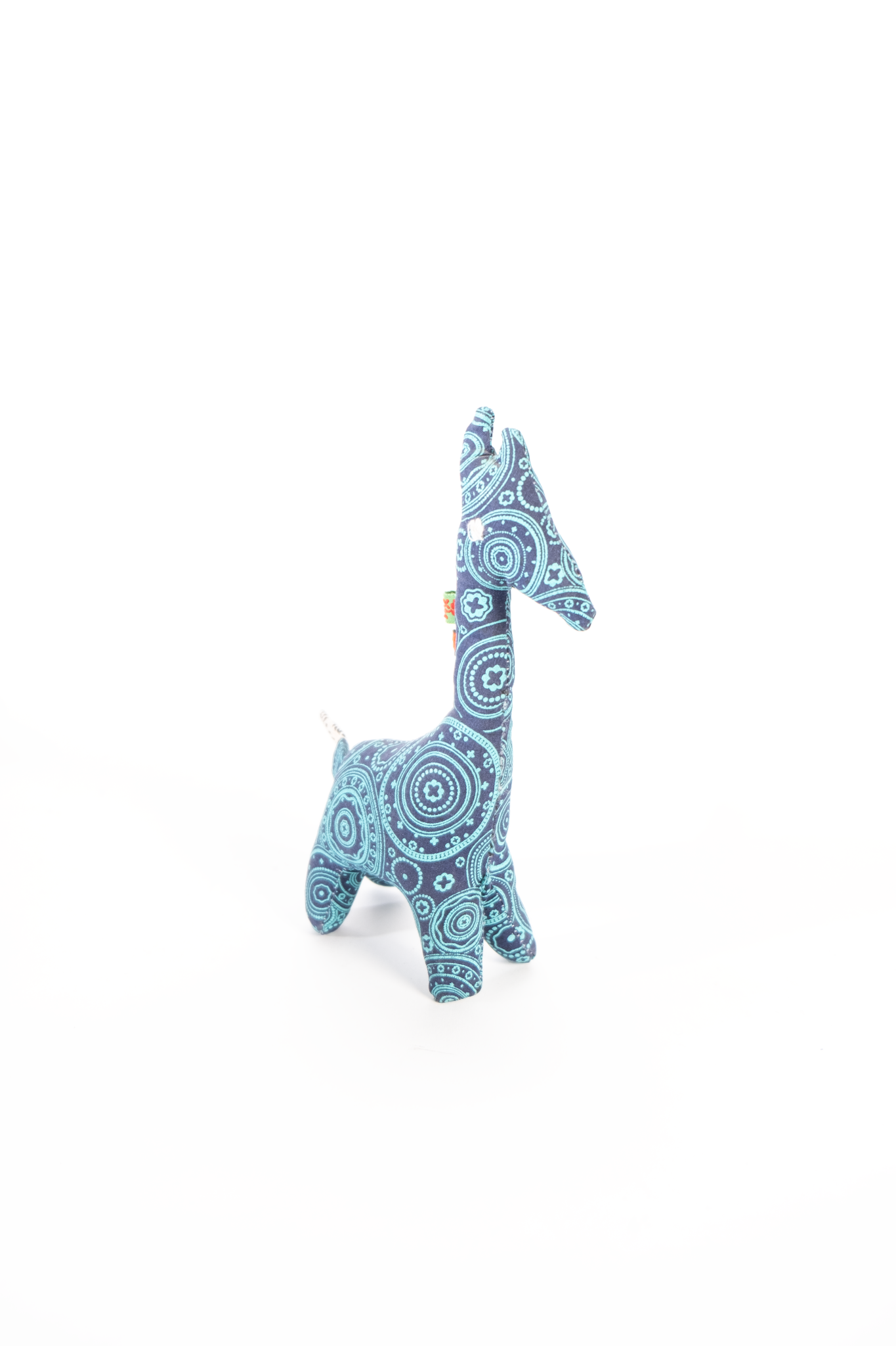 Handmade African Material Giraffe Soft Toy - Small