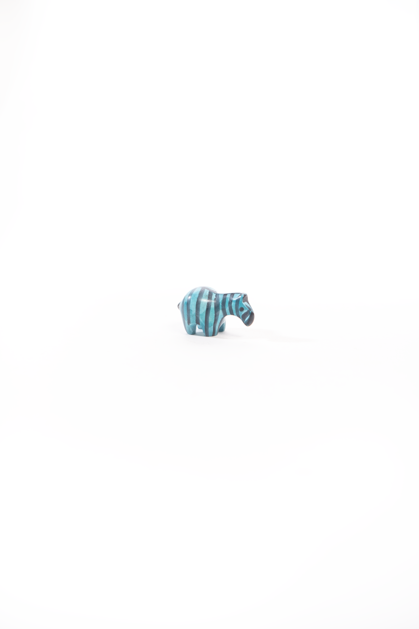 Tiny Soapstone zebra animal Figurine