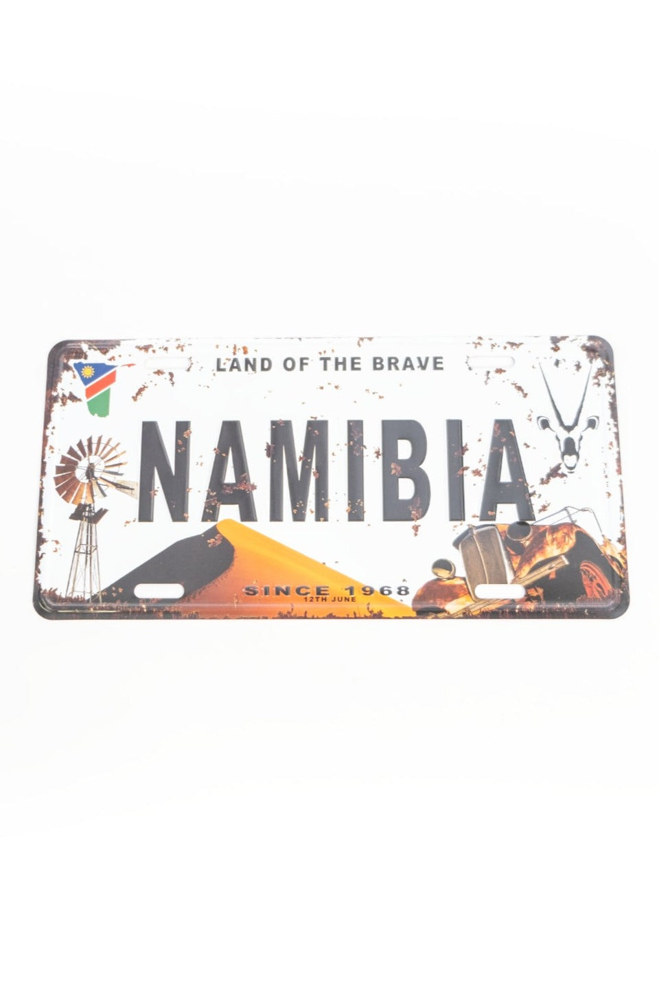 Plaque d'immatriculation en métal Namibie