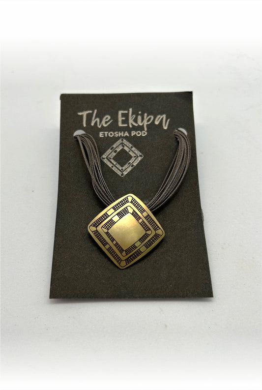 Ekipa Necklace Engraved Brass