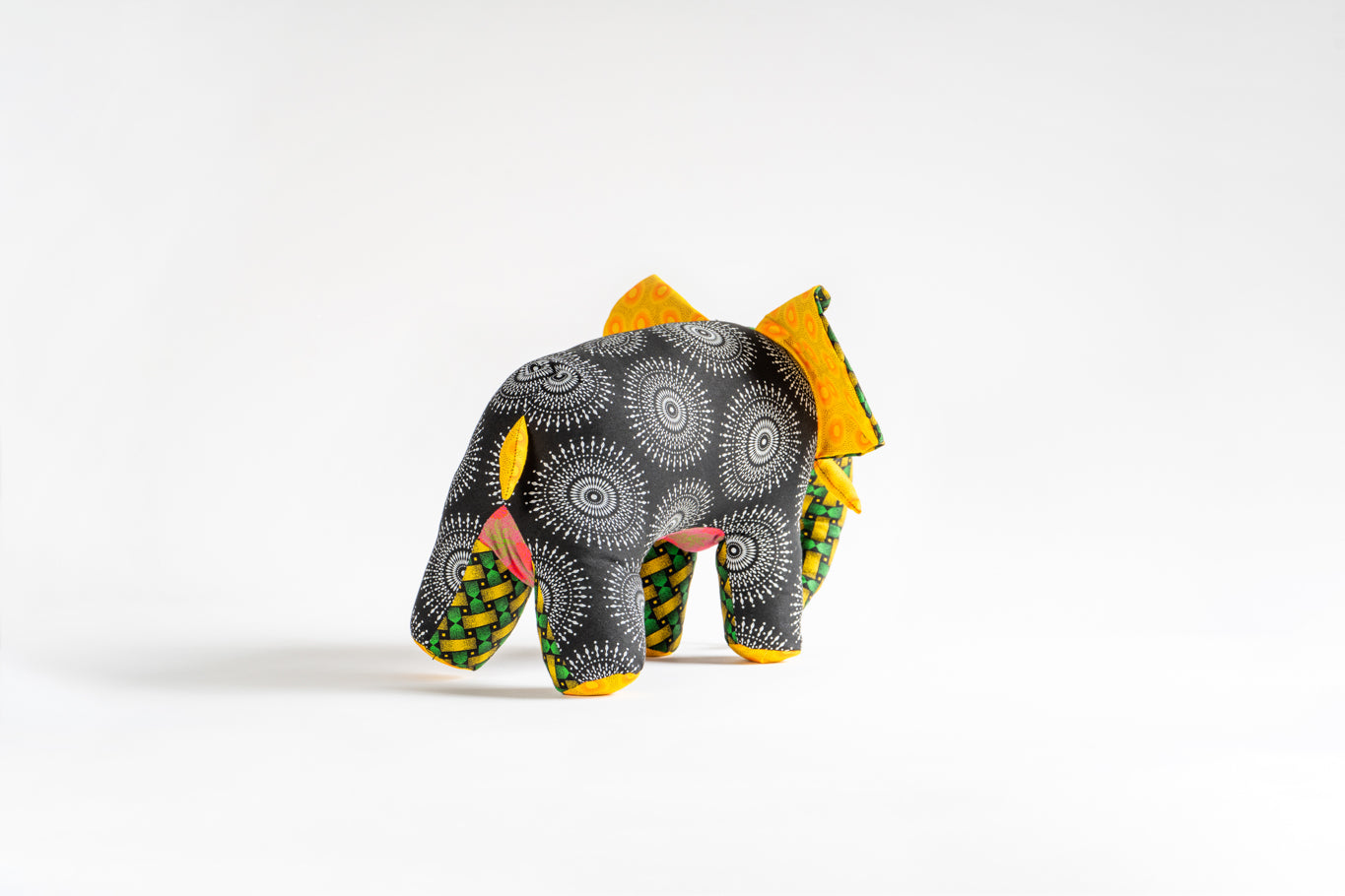 African cloth multi colour Elephant soft Toy - Large