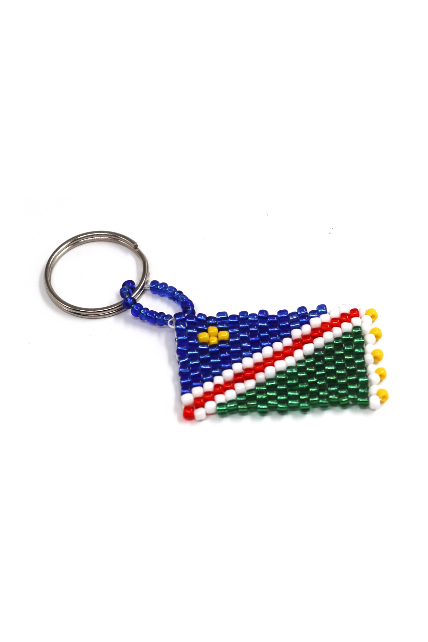 Namibian Flag beaded Keyring