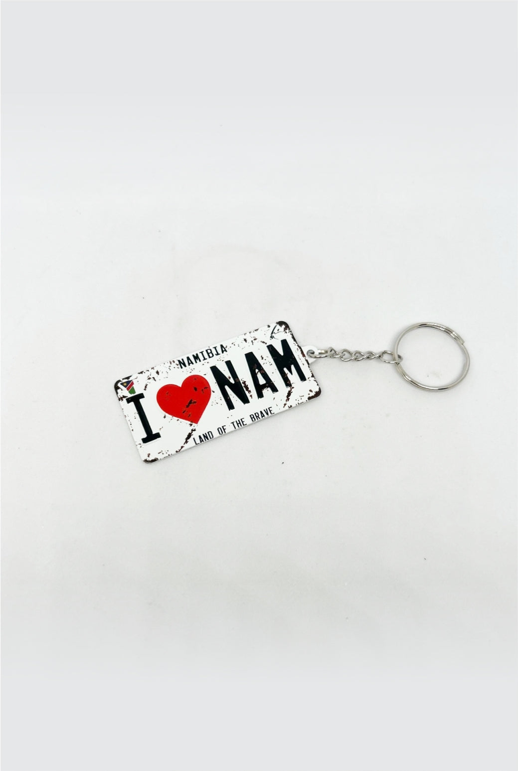 Metal License Plate Keyring Holder