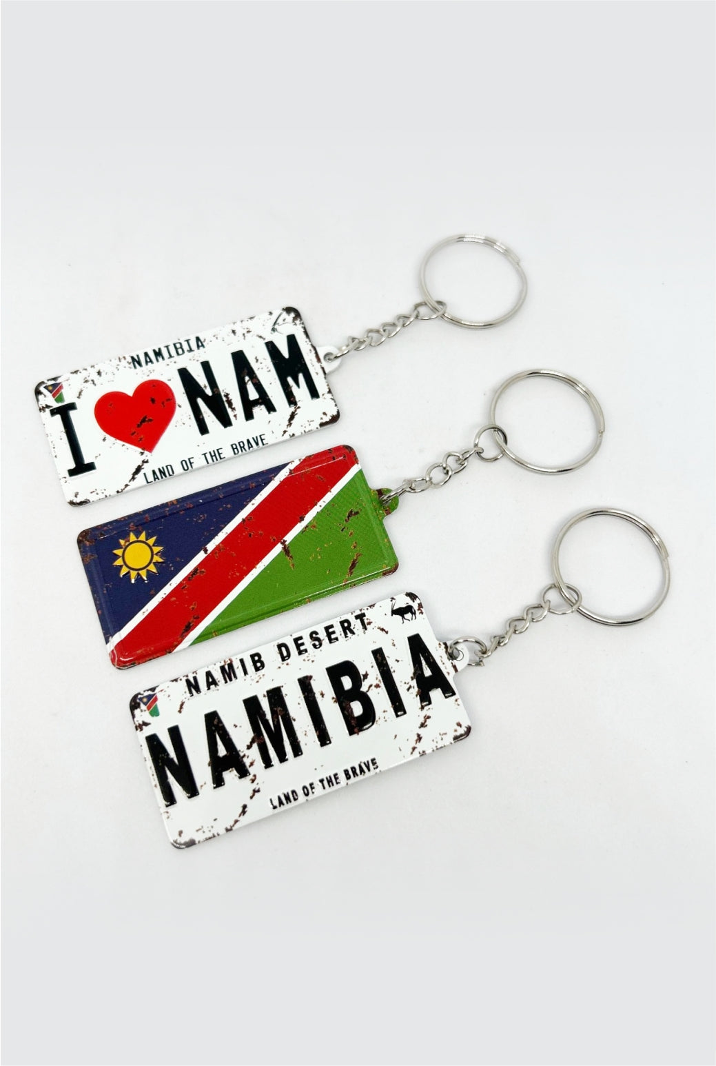 Metal License Plate Keyring Holder