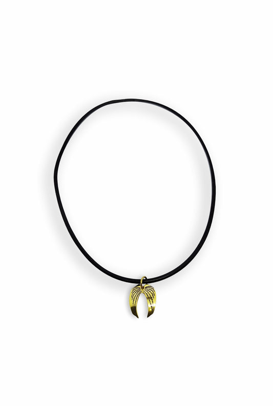 Mopane Leaf brass silicon Necklace