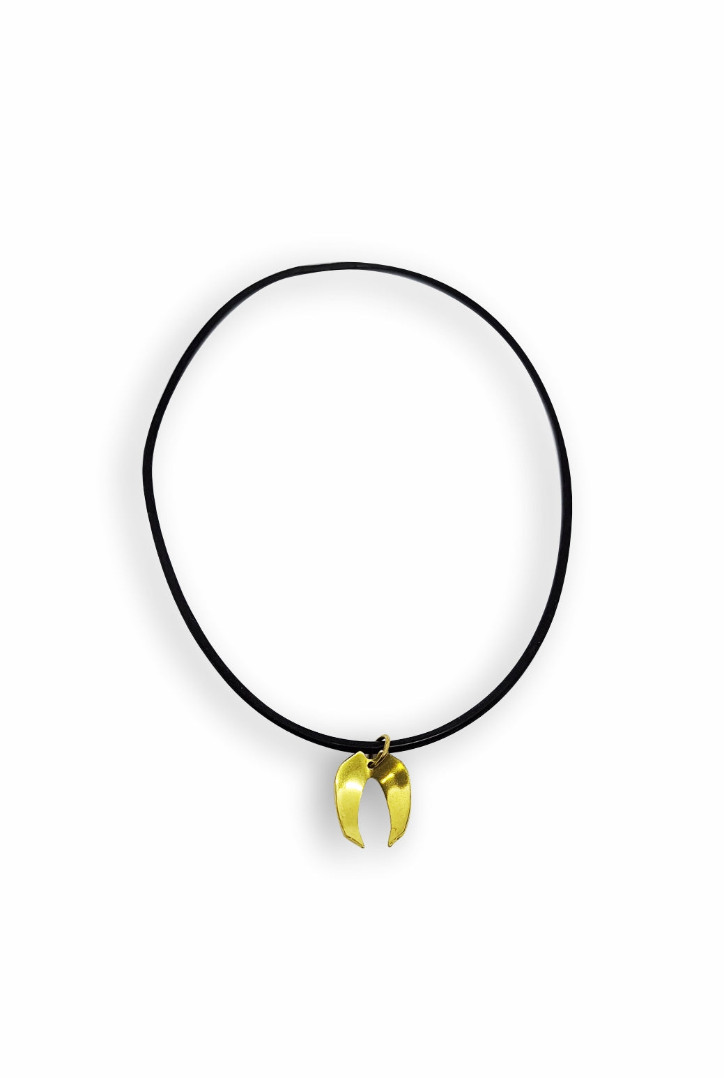 Mopane Leaf brass silicon Necklace