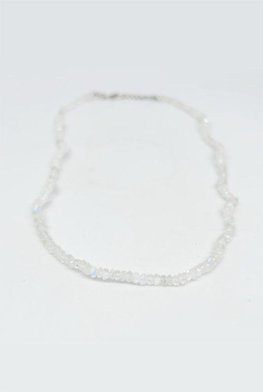 Moonstone Faceted Beaded Necklace - Luna