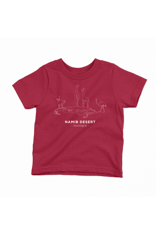 Namib Desert Waterhole T-Shirt Kinder - Rot