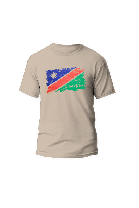Baumwoll-T-Shirt mit namibischer Flagge