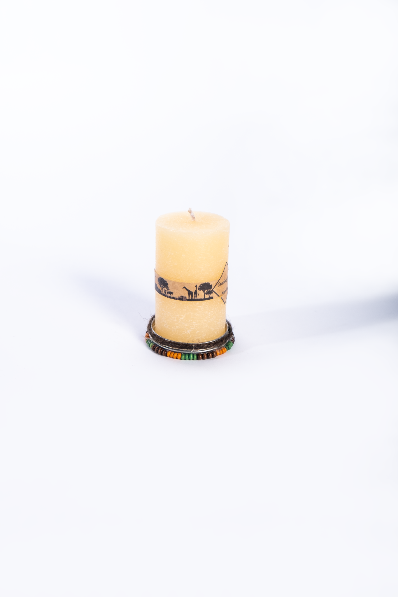 Handmade Candle With African Beads