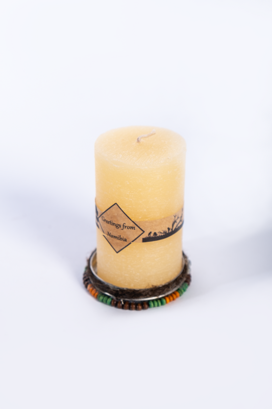 Handmade Candle With African Beads